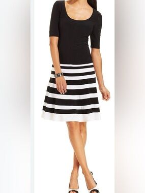 Anne Klein size 10 women’s dress black and white